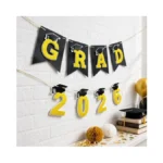 Graduation Decorations 2026– Diy 3d Congrats Grad 2026 Banner Black