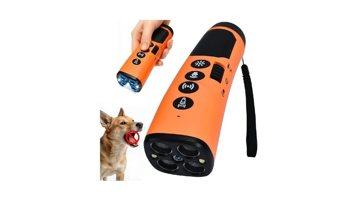 4x Ultrasonic Dog Bark Deterrent Device, 4 Nozzles Portable Training