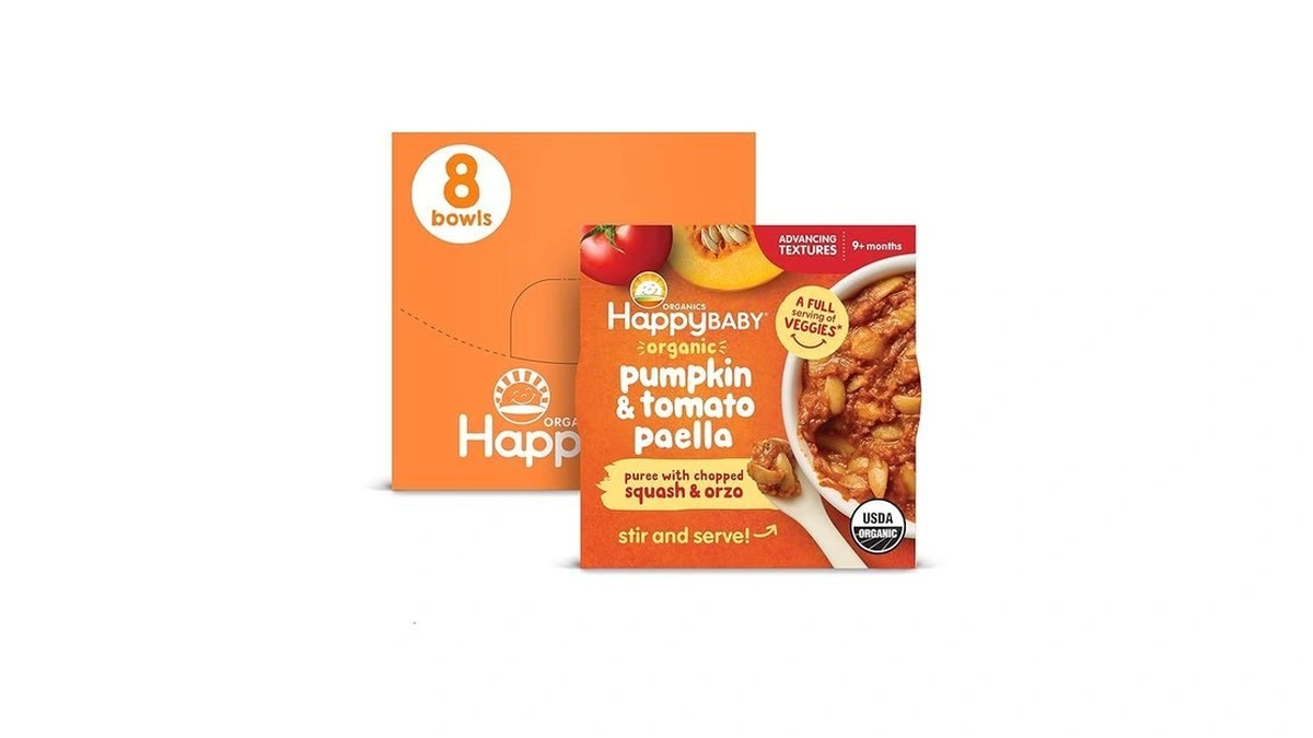 Happy Baby Organics Baby Food, Advancing Textures Bowl Pumpkin &