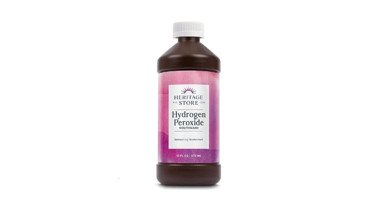 Heritage Store Hydrogen Peroxide Mouthwash, Daily Oral Care, Fresh Mint