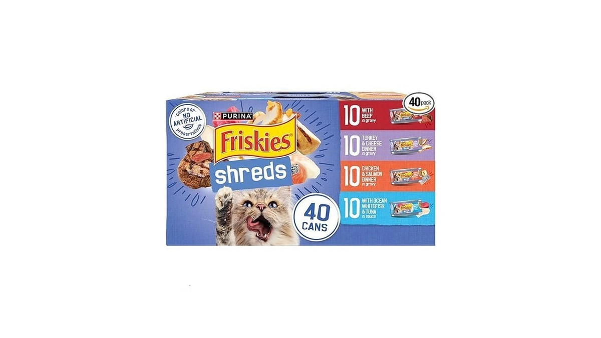 Purina Friskies Wet Cat Food Variety Pack, Shreds With Beef,