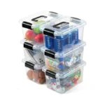 Eoenvivs Plastic Storage Bins With Lids 6 Packs, 7 Quart