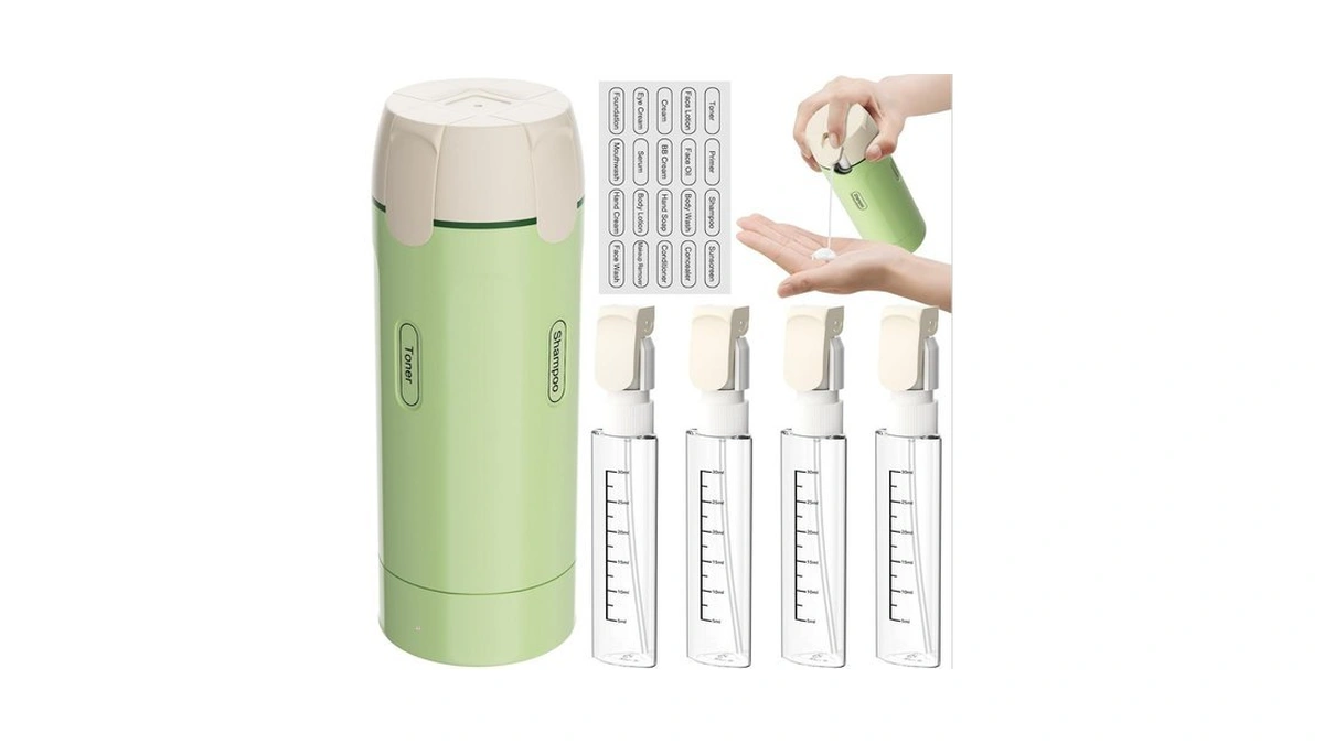 4 In 1 Refillable Travel Dispenser,portable Travel Toiletries Bottle Set,travel