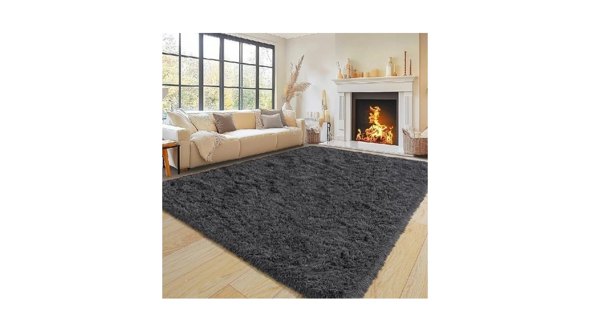 Pionblank Super Fluffy Area Rug For Living Room 5x7 Feet,
