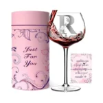 Personalized Monogram Gifts For Women - Customized Initial A-z Wine