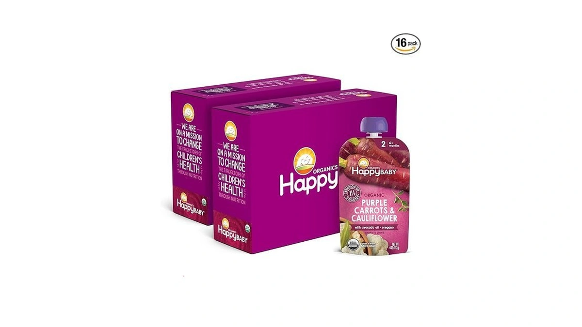 Happy Baby Organics Savory Blends Stage 2 Baby Food, Purple