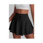 Caracilia Women's Athletic Tennis Skort, Drawstring High Waisted Built-in Shorts,