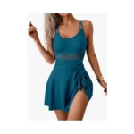 Nillocco Womens One Piece Swim Dress Tummy Control Swimsuits Slimming