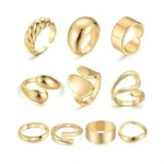 Ìf Me 10 Pcs Gold Rings Set For Women Non