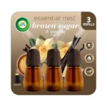 Air Wick Essential Mist Refill, 3ct, Brown Sugar & Vanilla,