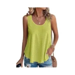 Athmile Womens Tank Tops Sleeveless Eyelet Embroidery Scoop Neck Loose