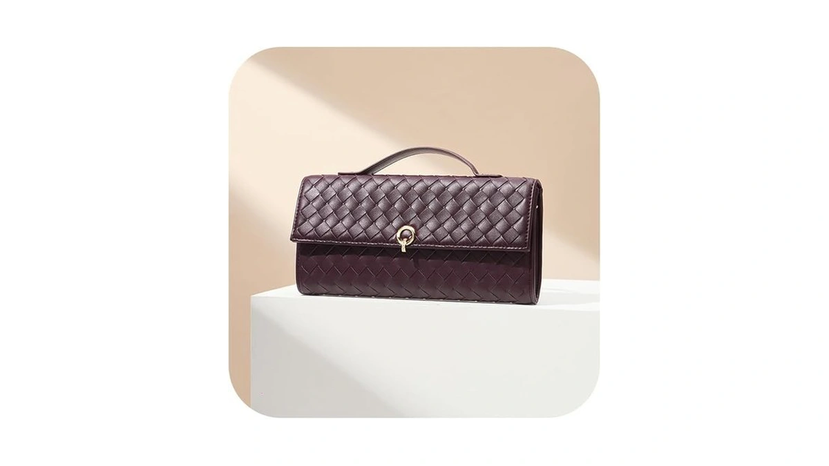 Chunli Dressy Woven Clutch Purses For Women Designer Crossbody Bags