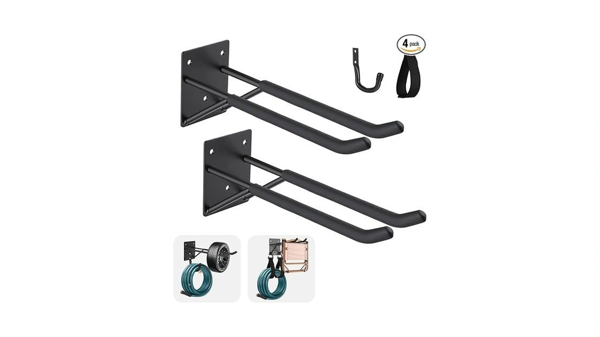 14" Garage Hooks Heavy Duty 4-pack - Garage Storage System