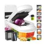 8 Blade All-in-1 Vegetable Chopper Mandoline Slicer With Container, Food