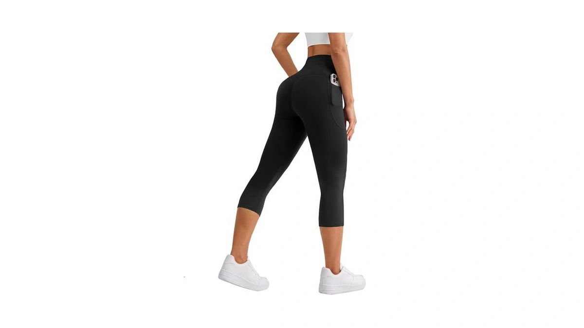 Dlooda Capri Leggings For Women, High Waisted Tummy Control Yoga