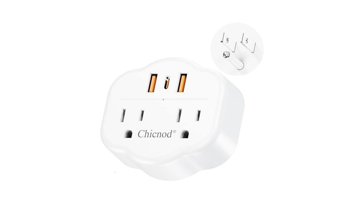 5 In 1 Wall Outlet Extender With Usb & Type-c,