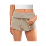 Saodimallsu Womens Foldover Lounge Shorts High Waisted Drawstring Casual Summer