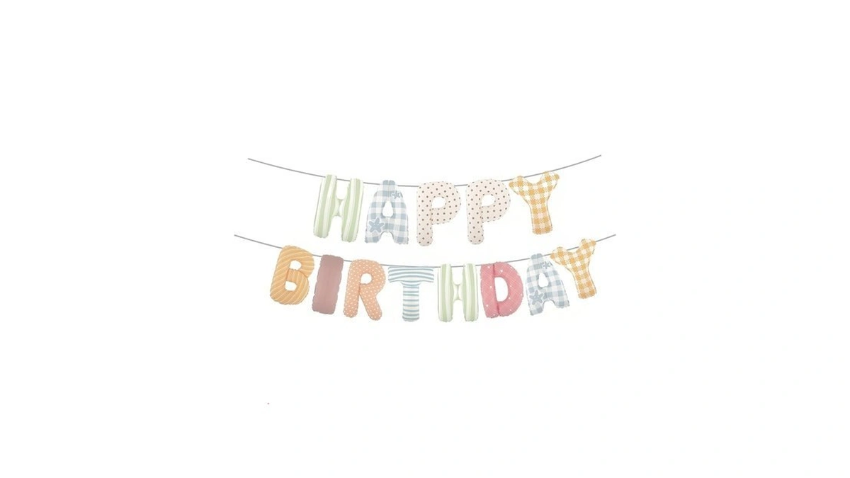 Vrukiaa Colorful Happy Birthday Banner Foil Letter Balloon, 14 Inch