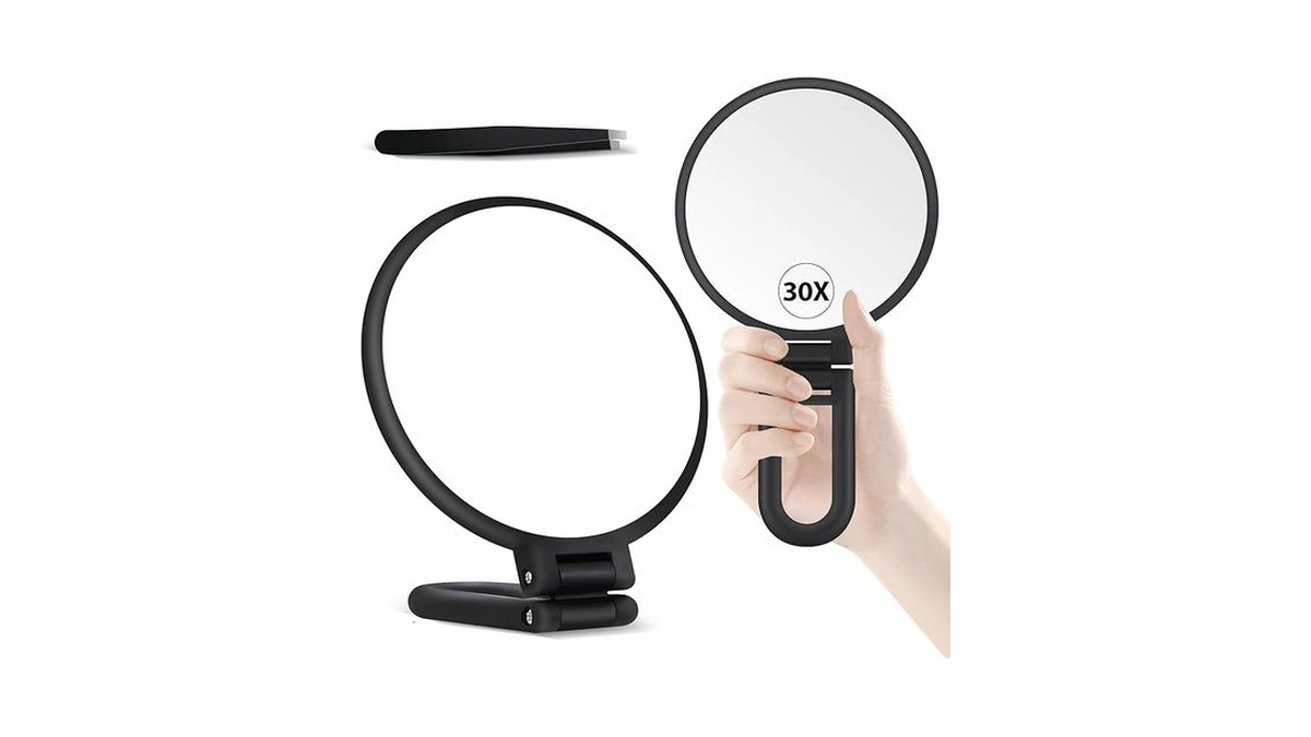 B Beauty Planet 30x Magnifying Mirror, Hand Mirror With Handle,