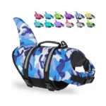 Fragralley Shark Dog Life Jacket, Adjustable Dog Life Vest With