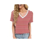 Blouses For Women Summer Tops V Neck T Shirts Cute