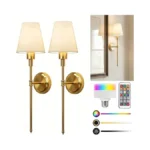 L Lohas Led Battery Operated Wall Sconces Set Of 2,