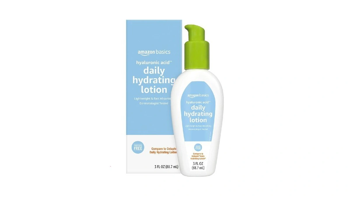 Amazon Basics Hyaluronic Acid Face Moisturizer, Hydrating, Oil-free, Fragrance Free,