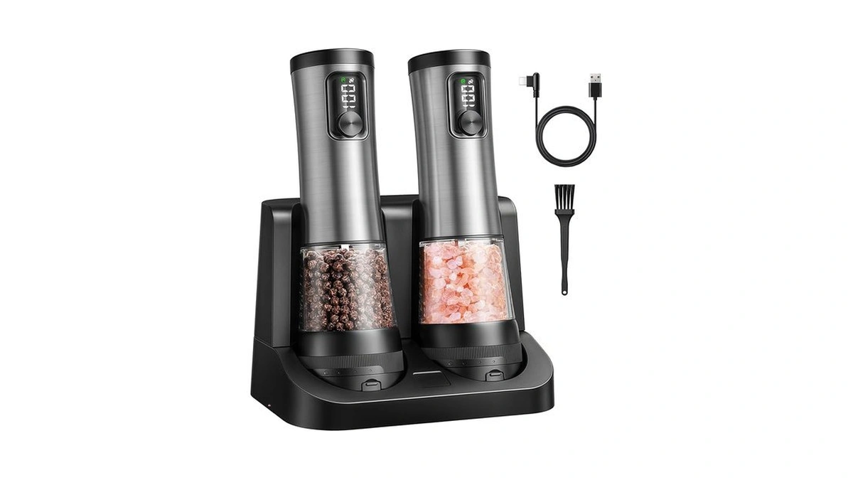 Electric Salt And Pepper Grinder Set - Automatic Pepper Mills