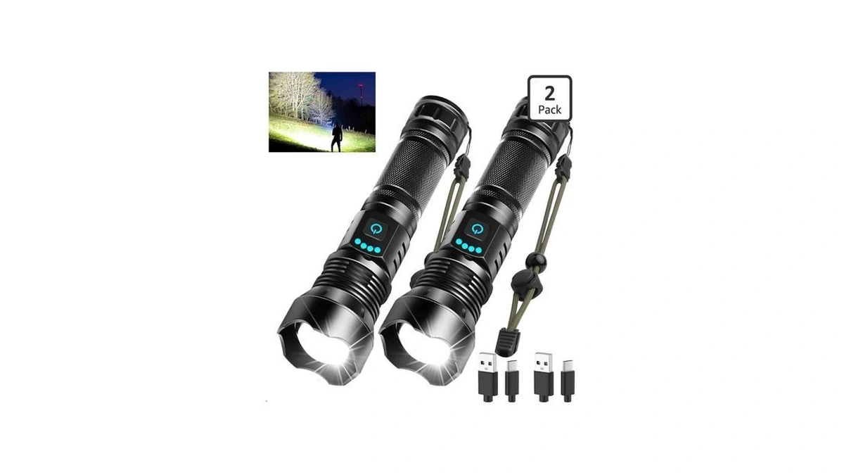 Foleto Rechargeable Led Flashlights High Lumens,super Bright Flashlight, Powerful Tactical
