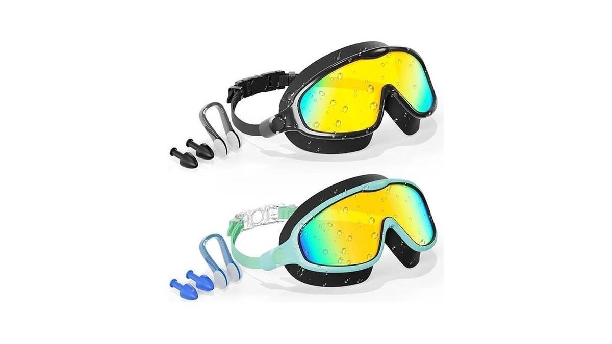 Aegend Swim Goggles 2pcs Wider Vision Swimming Goggles For Kids