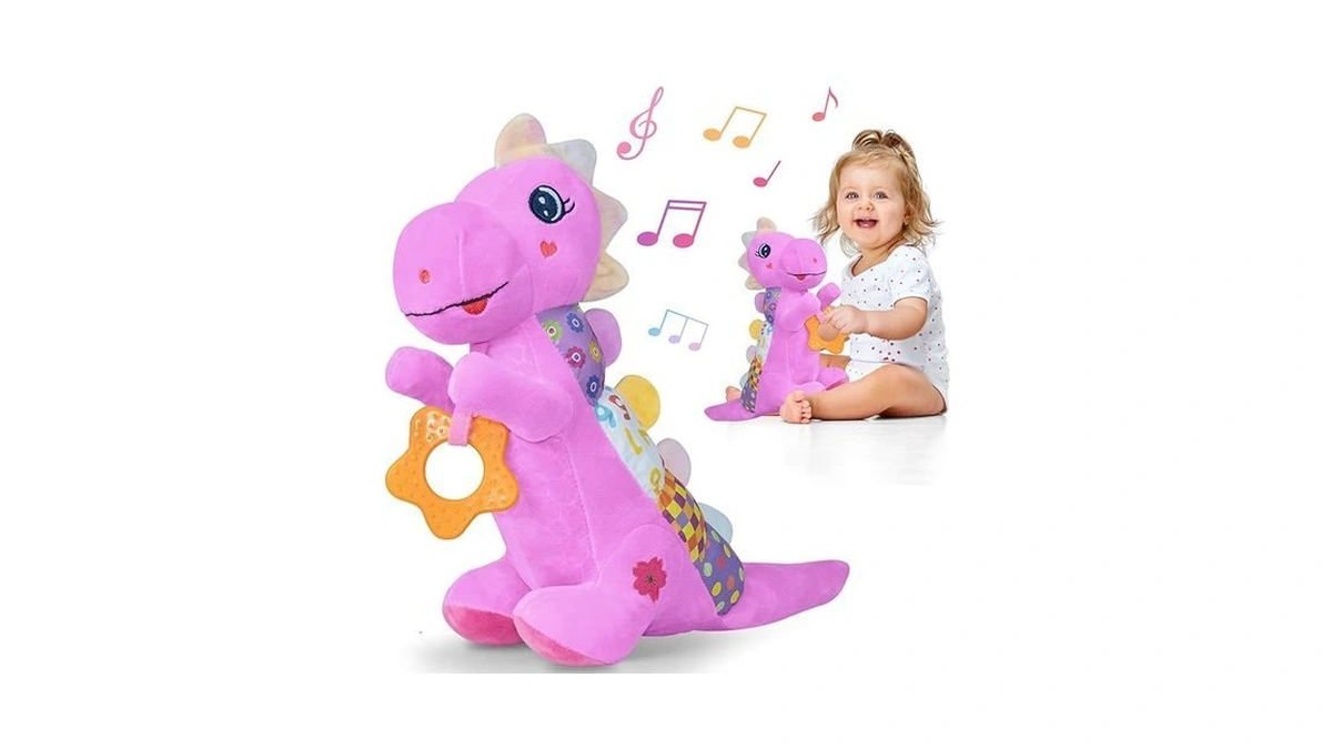 Baby Dino Plush Soft Stuffed Animal Toy For 0-3-6-12+ Months,infant