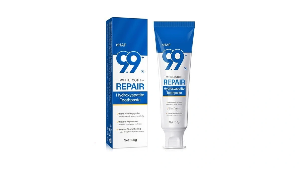 9.9% Hydroxyapatite Toothpaste, Protects Enamel And Strengthens Teeth, Cleans And