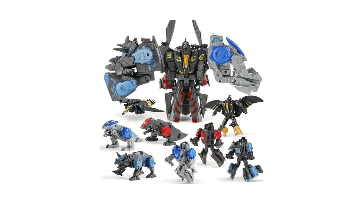 11 Shapes Dinosaur Transforming Robot Toys For Kids 6+, 4