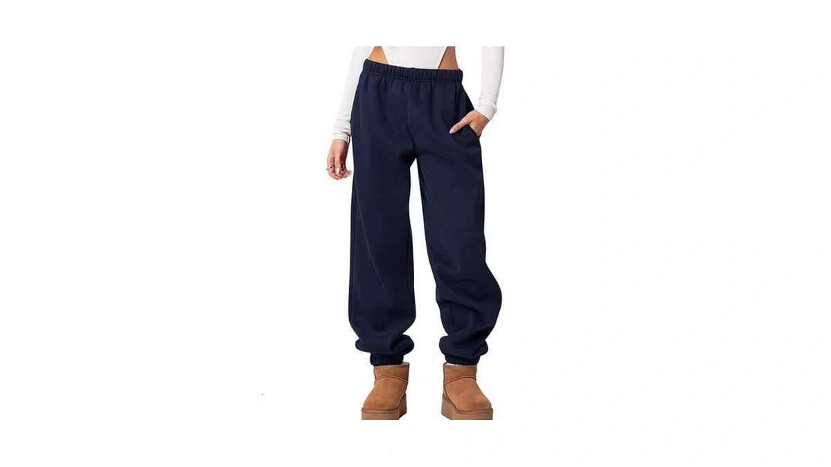 Facdiby Women's Fleece Lined Sweatpants High Waist Drawstring Sweat Pants