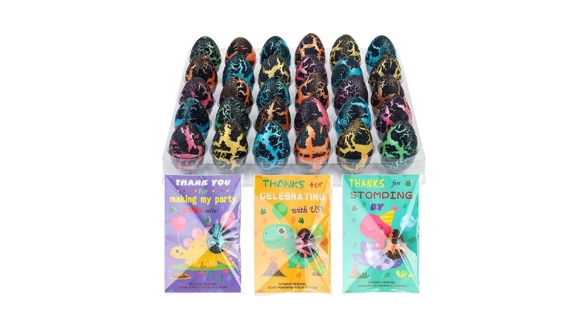 Anphile Dinosaur Party Favors, 30 Pack Hatching Dinosaur Eggs With