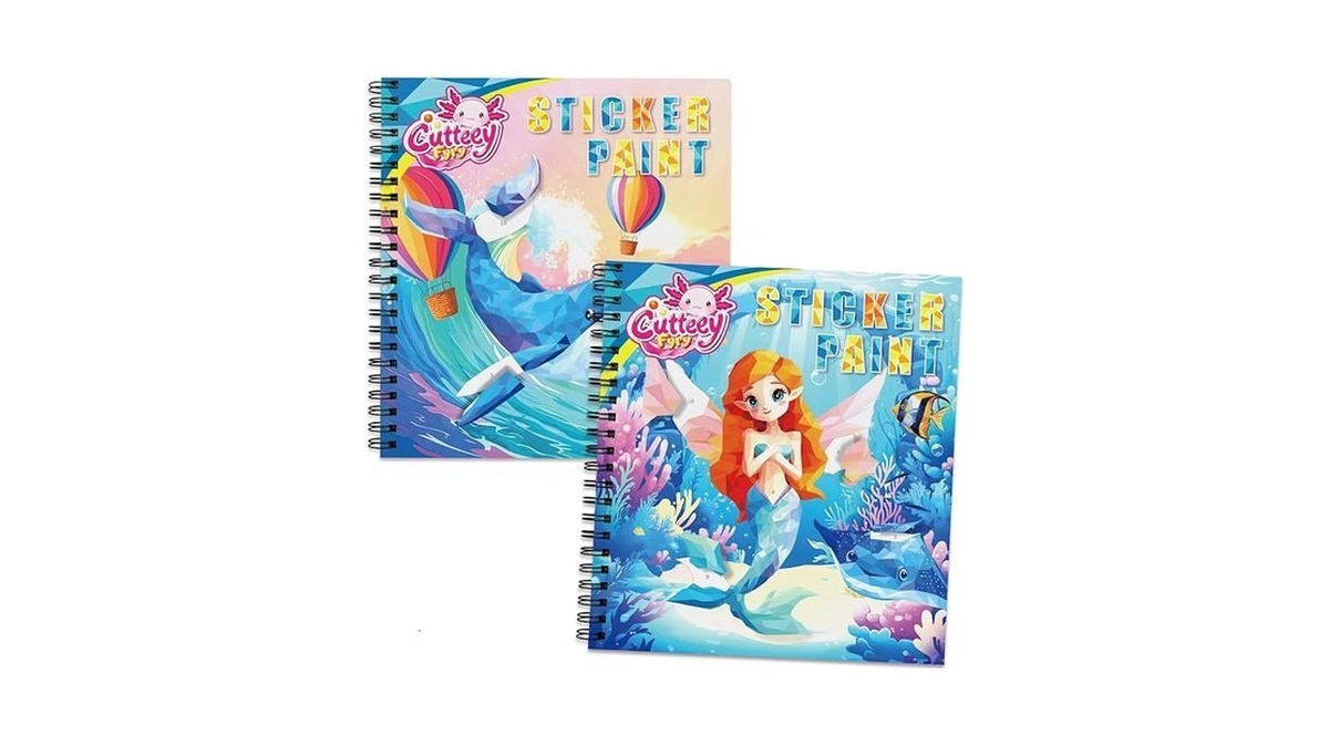 Cutteeyfyry 2pcs Paint By Number Sticker Book Travel Activities Essentials
