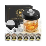 Electric Whiskey Smoker Kit With 7 Led Light Modes, Rechargeable