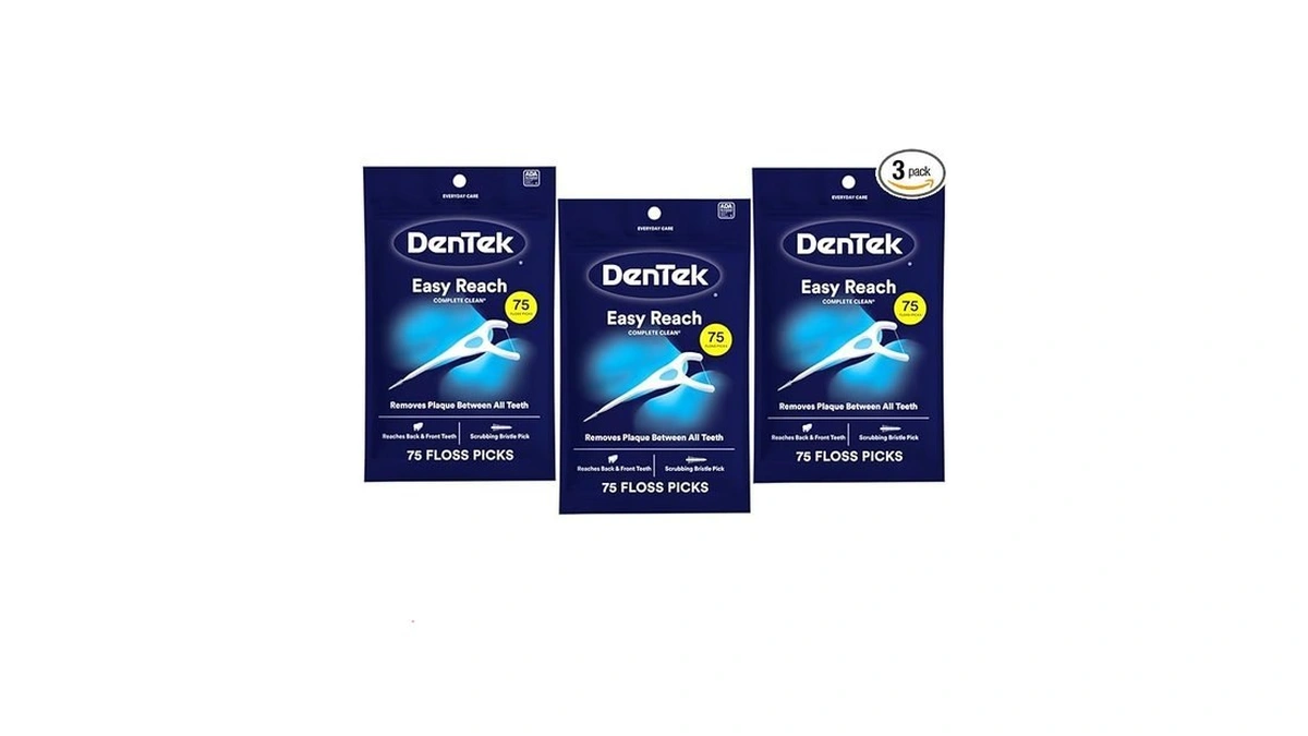 Dentek Complete Clean Easy Reach Floss Picks, No Break &