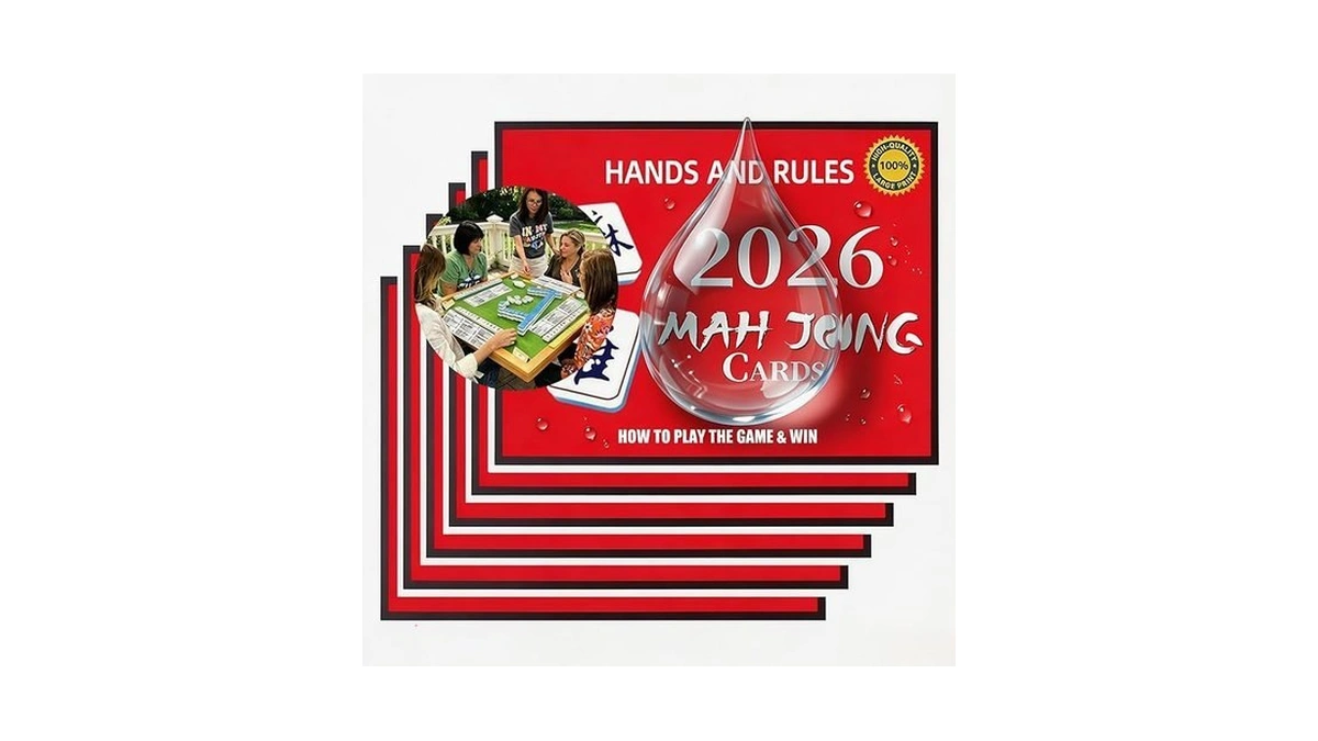 Vrrbahk Mahjong Cards 2026 (6-pack) - Large Print, Waterproof &