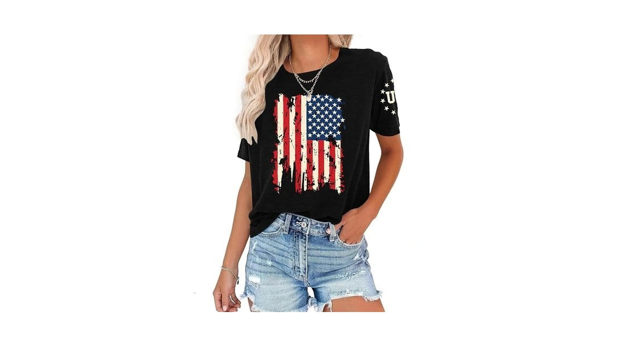 Pickid American Flag Shirts For Women: 4th Of July T-shirts