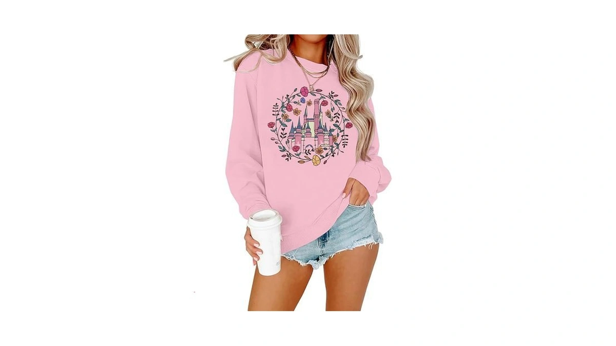Sfhfy Magic Kingdom Sweatshirt Women: Princess Sweater Lightweight Magical Castle