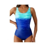 Aleumdr Women's One Piece Swimsuits Criss Cross Back Tummy Control