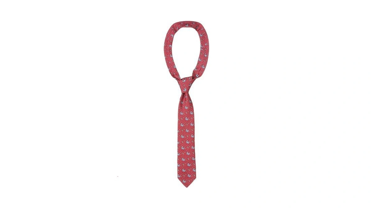 Vineyard Vines Men's Crab Tie, Crab Raspberry, Os