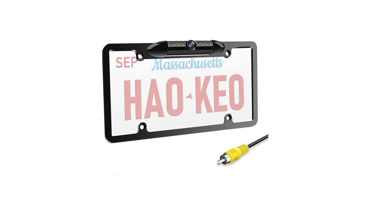 Haokeo License Plate Backup Camera Hd Front Rear View Reverse