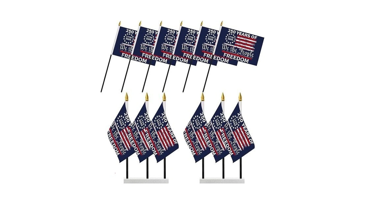 Probsin 250 Anniversary Stick Flag 6pcs 250 Years Of Freedom