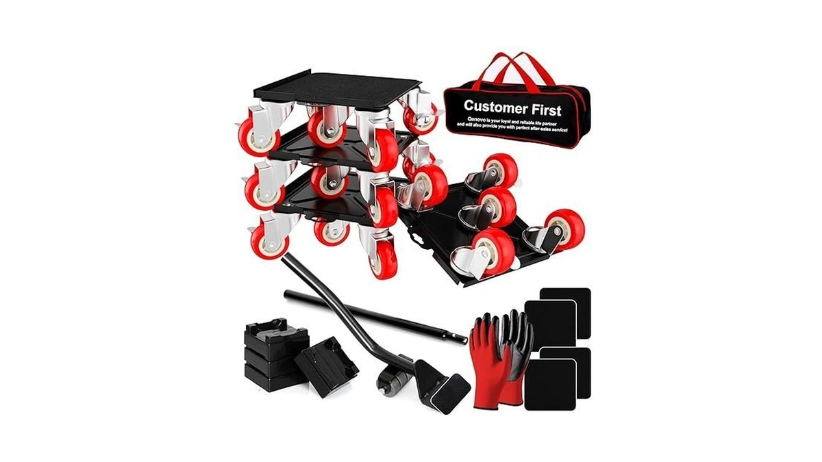 Qenovo Furniture Dolly Set 5 Wheels Heavy Duty, Furniture Movers