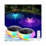 Askyli Floating Pool Lights Solar With Remote, 7.6 Inch Rgb