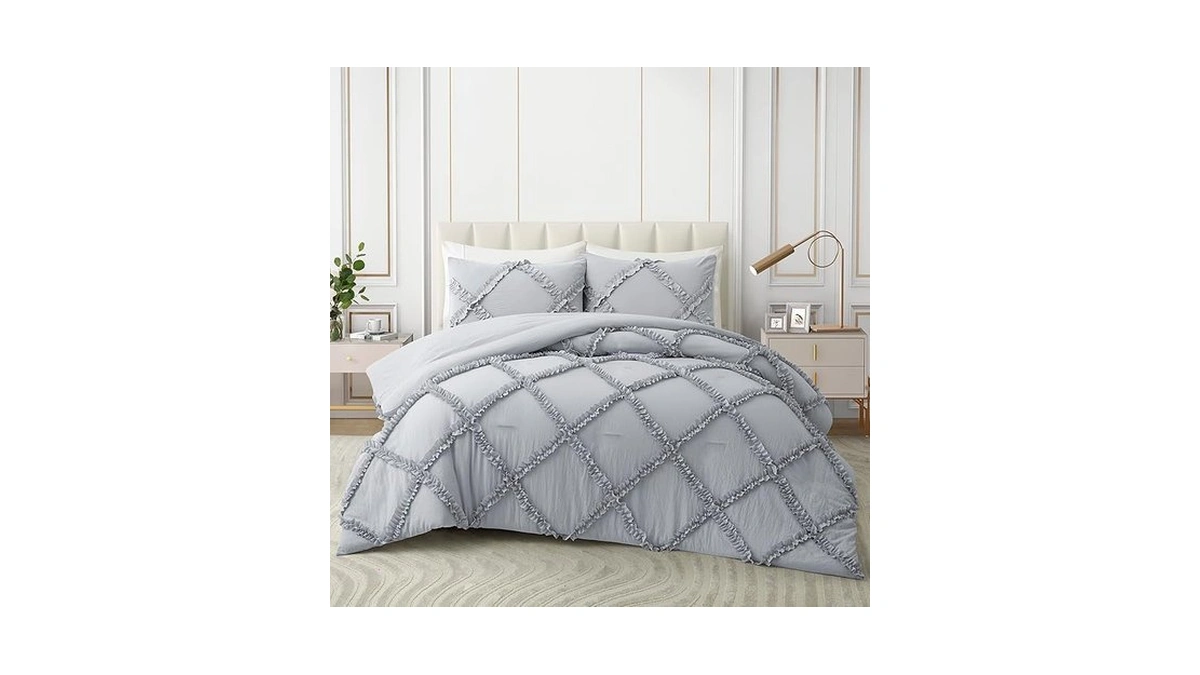 Bonlino Twin Comforter Set Soft Bedding - 2 Pcs Tufted