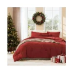 Wrensonge King Size Comforter Set - 3 Pieces Bright Red
