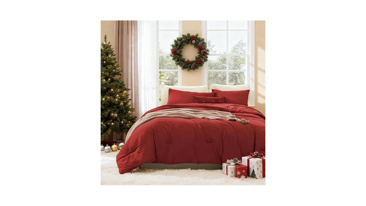 Wrensonge King Size Comforter Set - 3 Pieces Bright Red